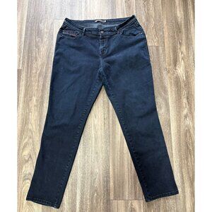 LEVI'S MID RISE SKINNY WOMENS PLUS SIZE 16W DENIM DARK WASH BLUE JEANS STRETCH